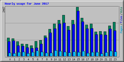 Hourly usage for June 2017